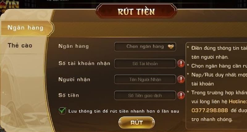 Giao dịch qua tài khoản ngân hàng